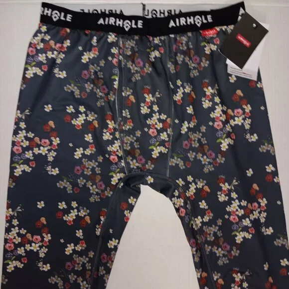AIRHOLE FLORAL PRINT POLAR FLEECE THERMAL BOTTOMS